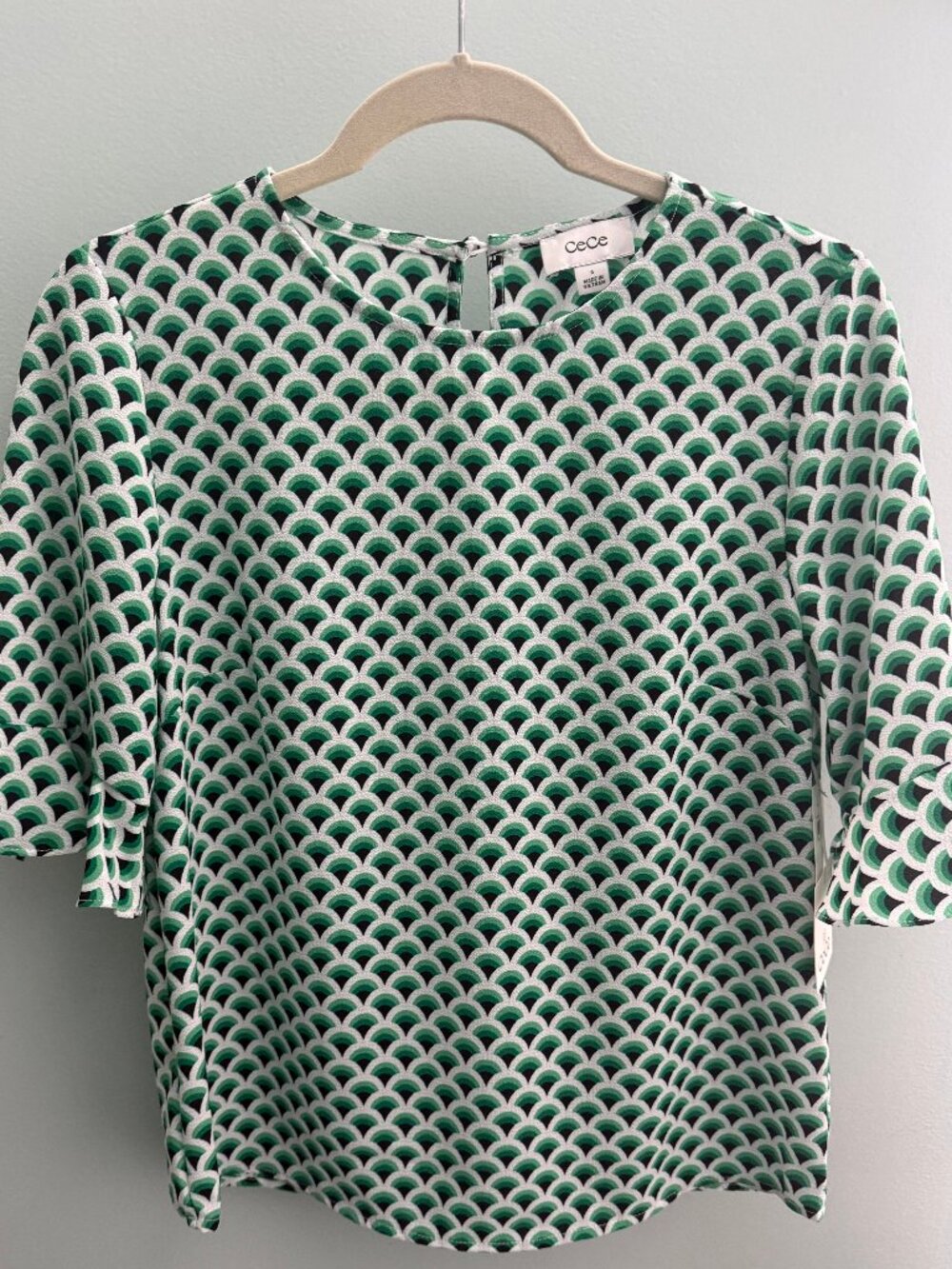 Cece Geometric Print Blouse
